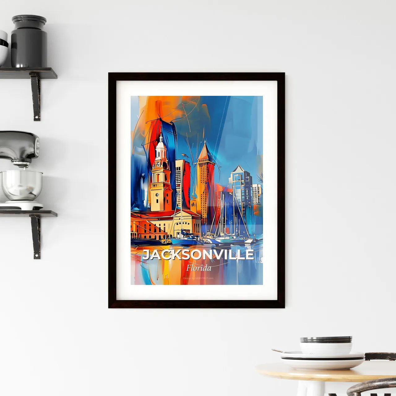 Vibrant Jacksonville, Florida Framed Print