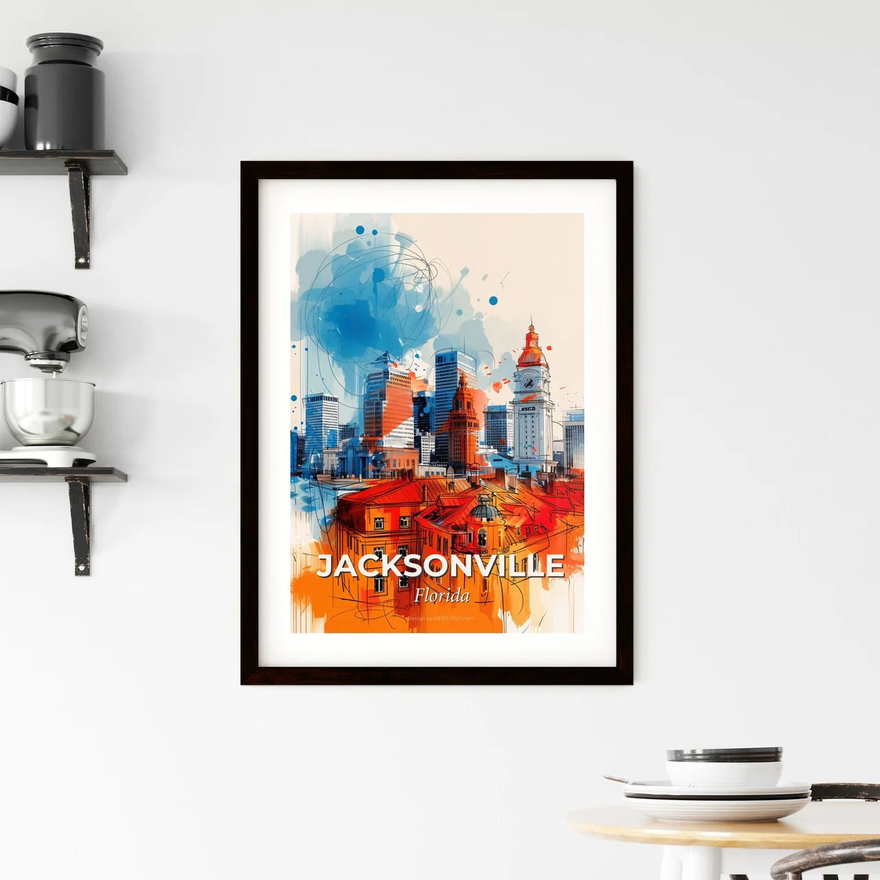 Vibrant Jacksonville, Florida Framed Print