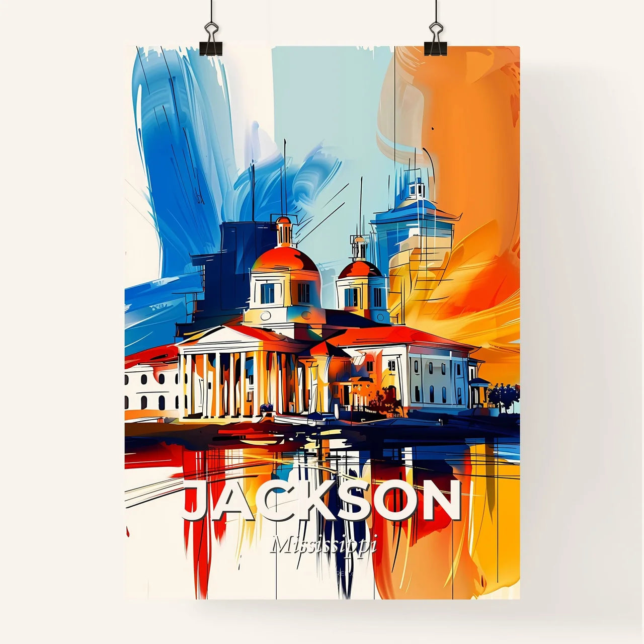 Vibrant Jackson, Mississippi Poster
