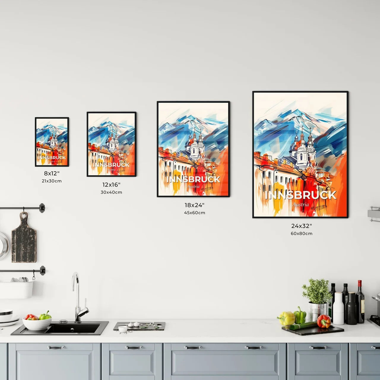 Vibrant Innsbruck, Austria Kitchen Art