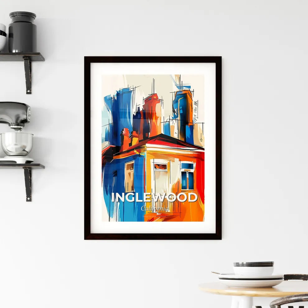 Vibrant Inglewood, California Framed Print