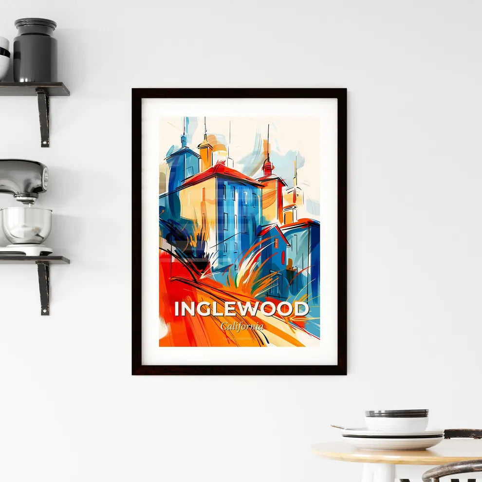 Vibrant Inglewood, California Framed Print
