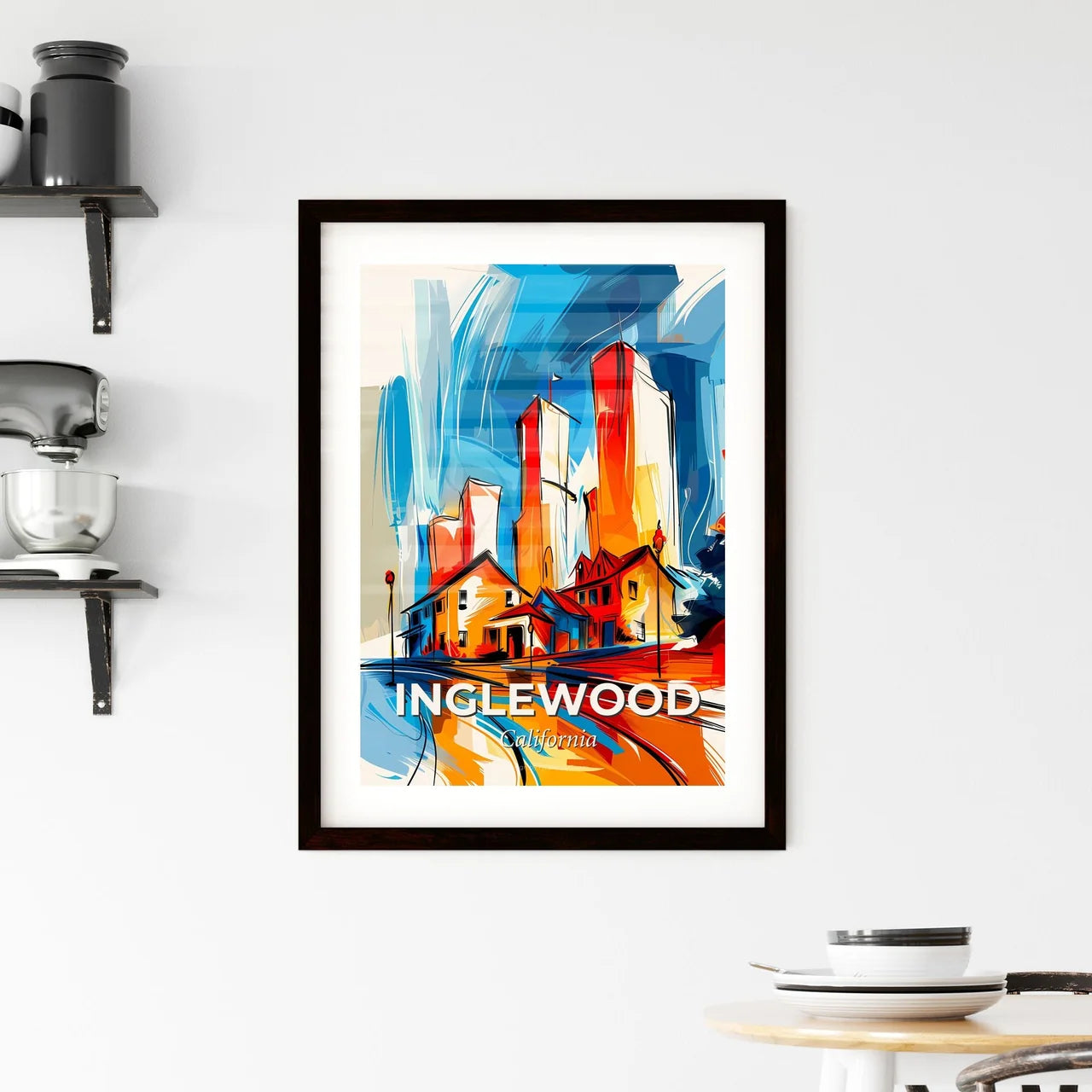 Vibrant Inglewood, California Framed Print