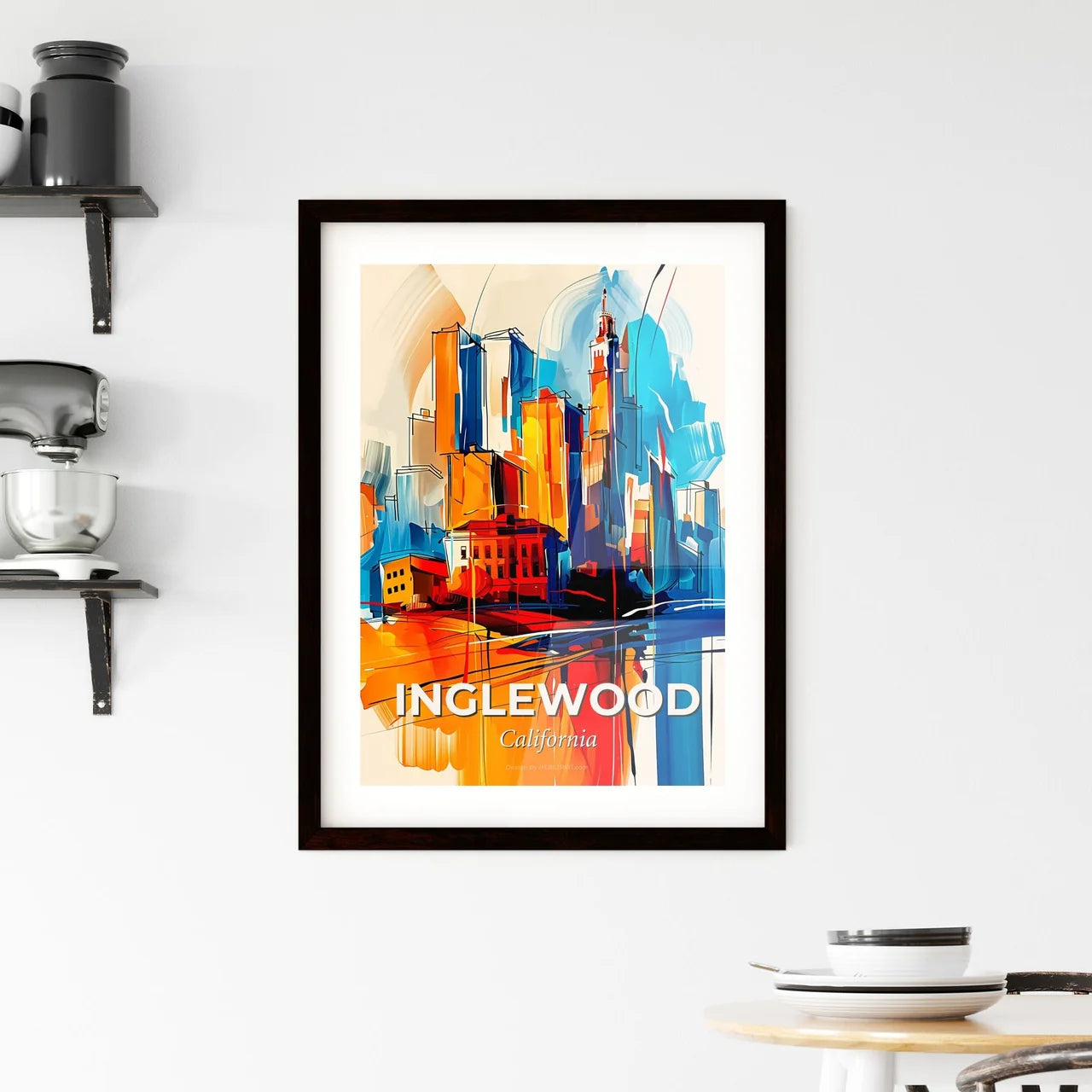 Vibrant Inglewood, California Framed Print