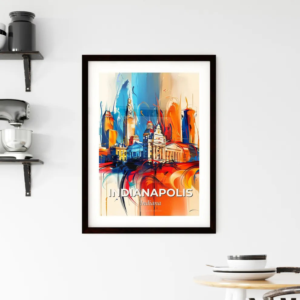 Vibrant Indianapolis, Indiana Framed Print