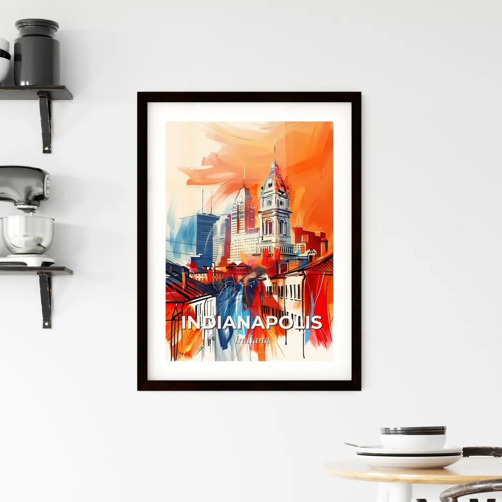Vibrant Indianapolis, Indiana Framed Print