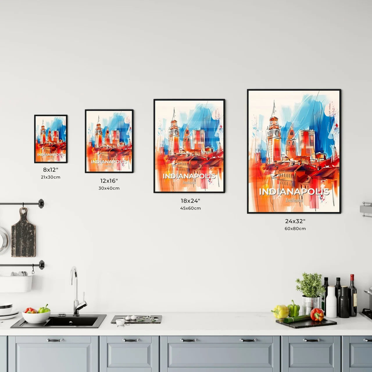 Vibrant Indianapolis, Indiana Kitchen Art