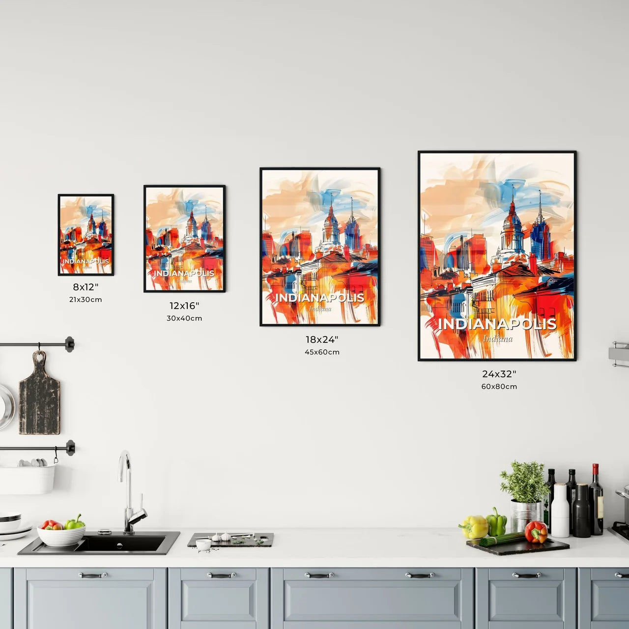 Vibrant Indianapolis, Indiana Kitchen Art