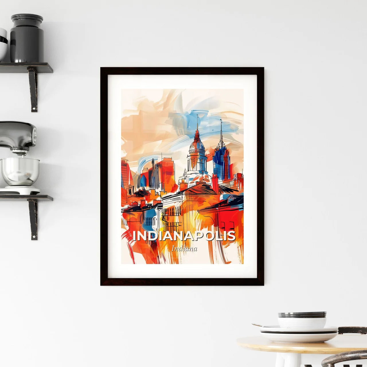Vibrant Indianapolis, Indiana Framed Print