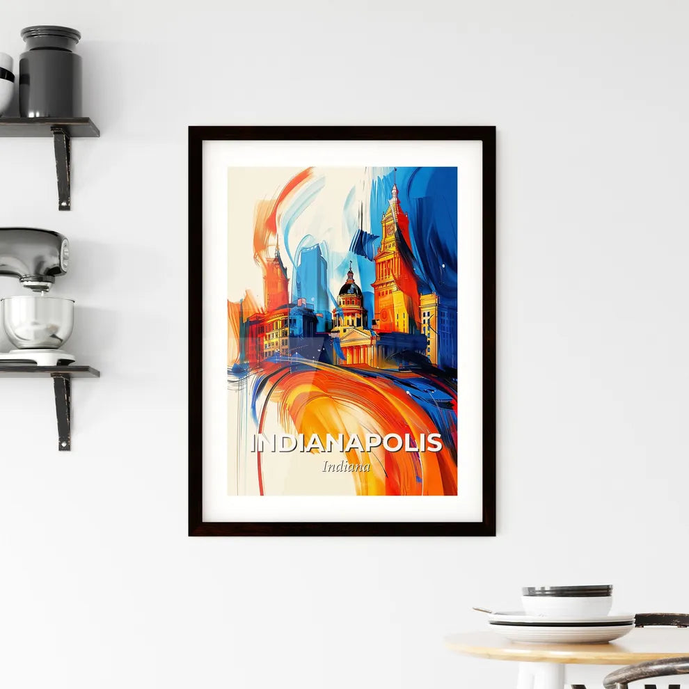 Vibrant Indianapolis, Indiana Framed Print
