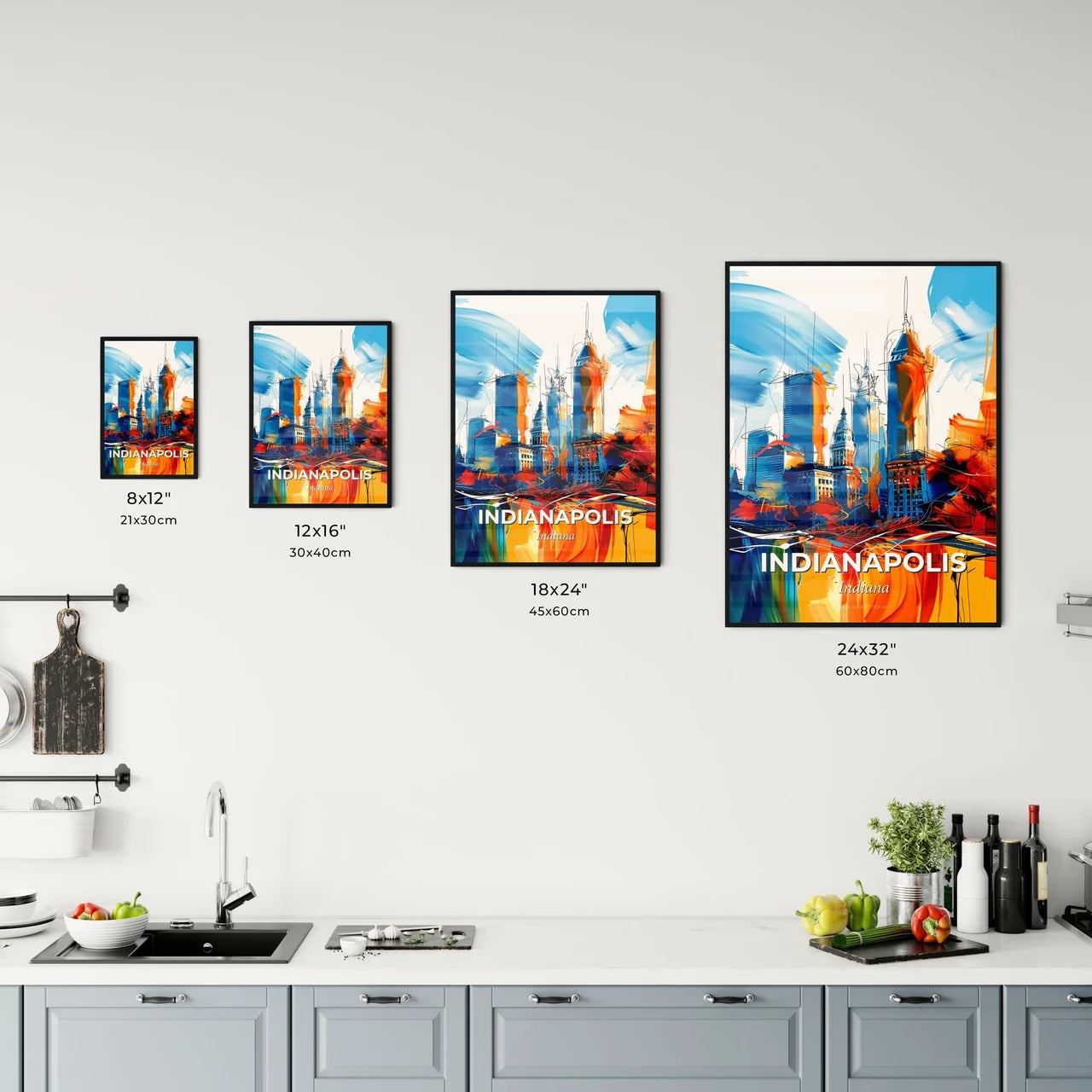 Vibrant Indianapolis, Indiana Kitchen Art