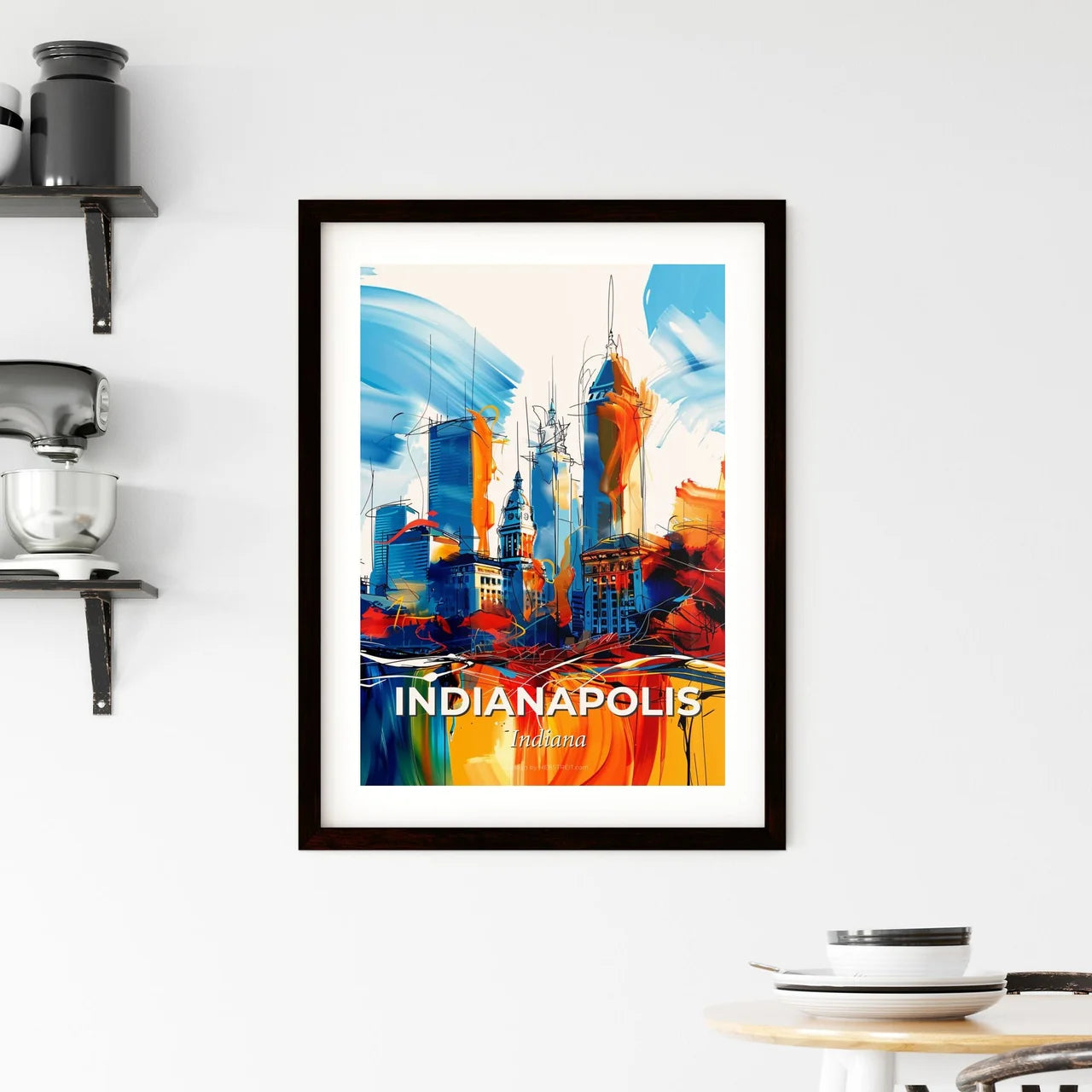 Vibrant Indianapolis, Indiana Framed Print