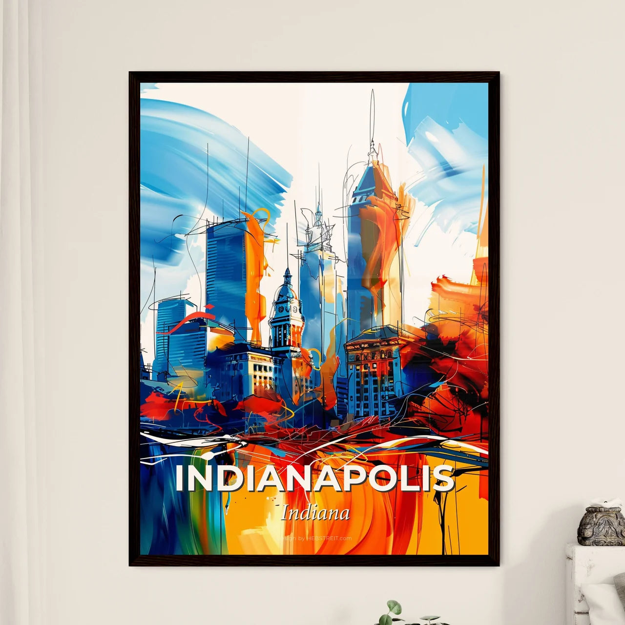 Vibrant Indianapolis, Indiana Art Print