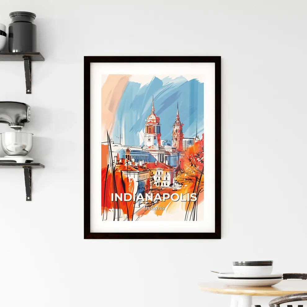 Vibrant Indianapolis, Indiana Framed Print