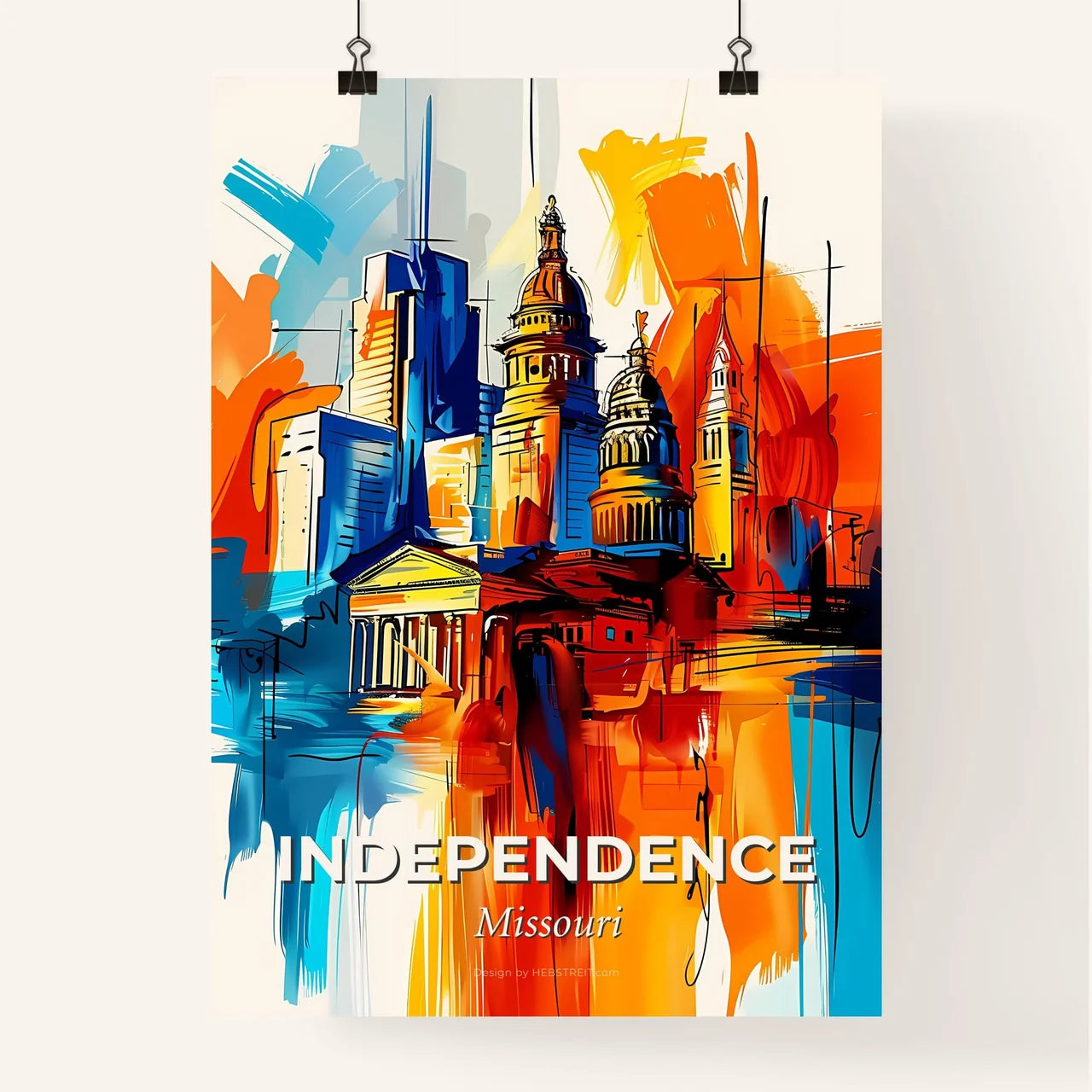 Vibrant Independence, Missouri Poster