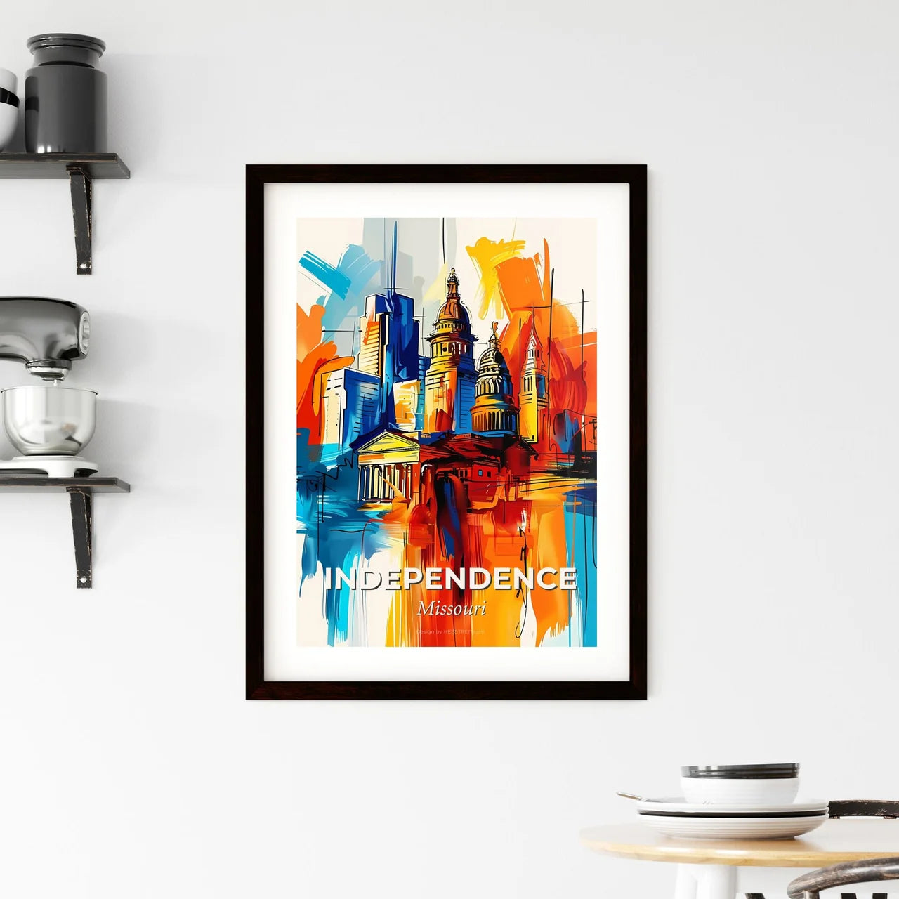 Vibrant Independence, Missouri Framed Print