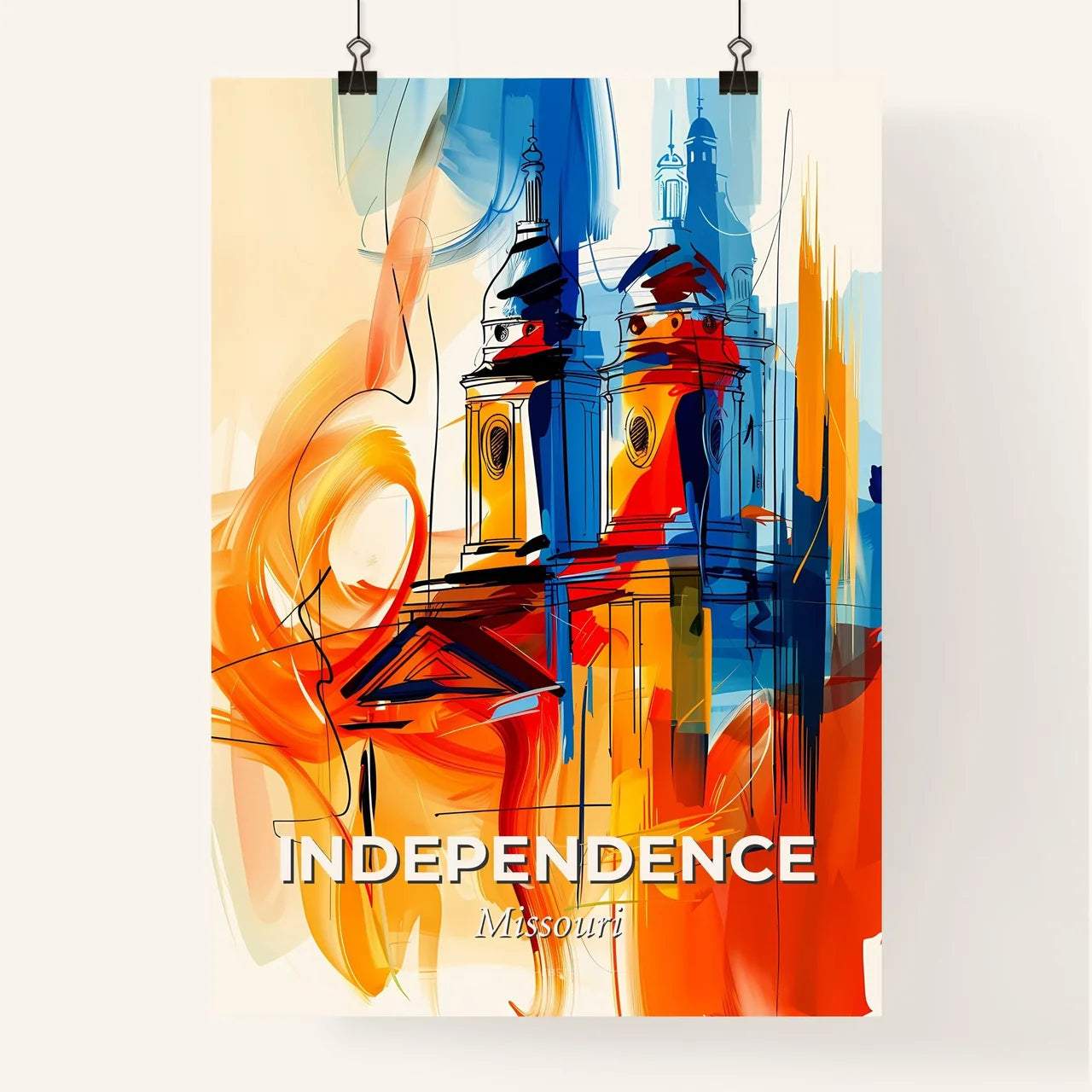Vibrant Independence, Missouri Poster