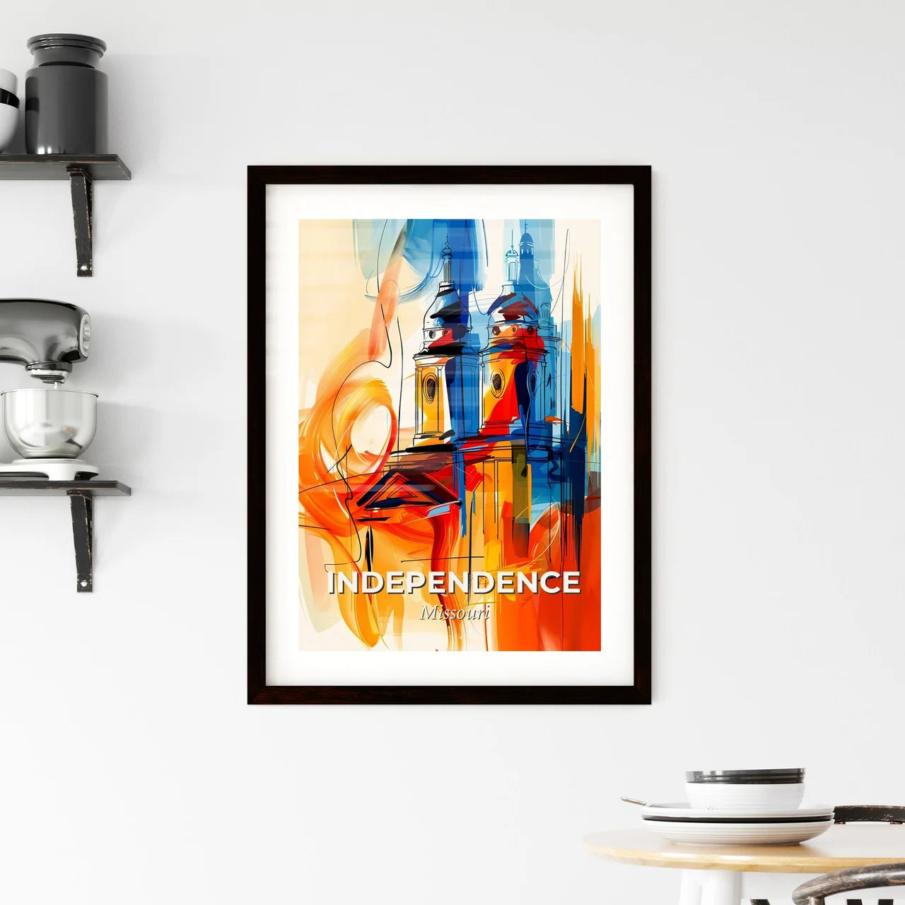 Vibrant Independence, Missouri Framed Print