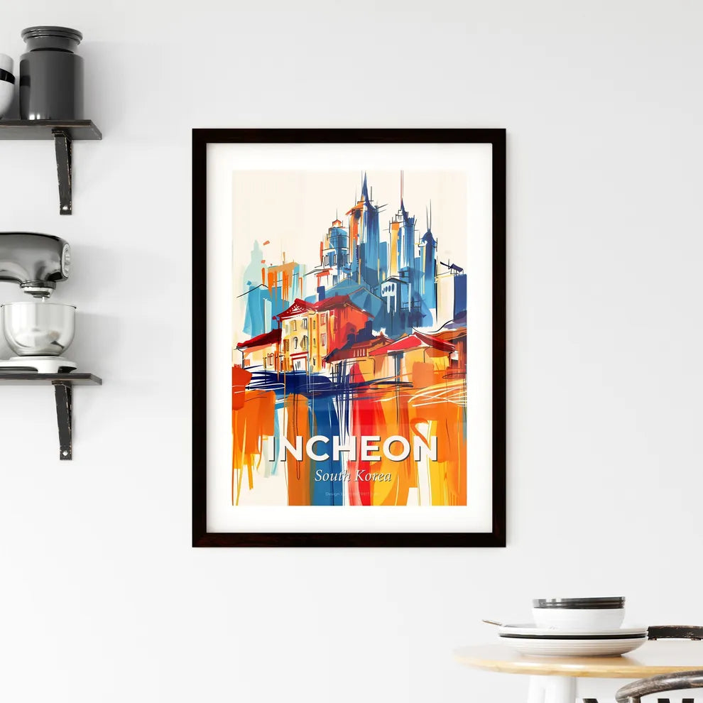 Vibrant Incheon, South Korea Framed Print