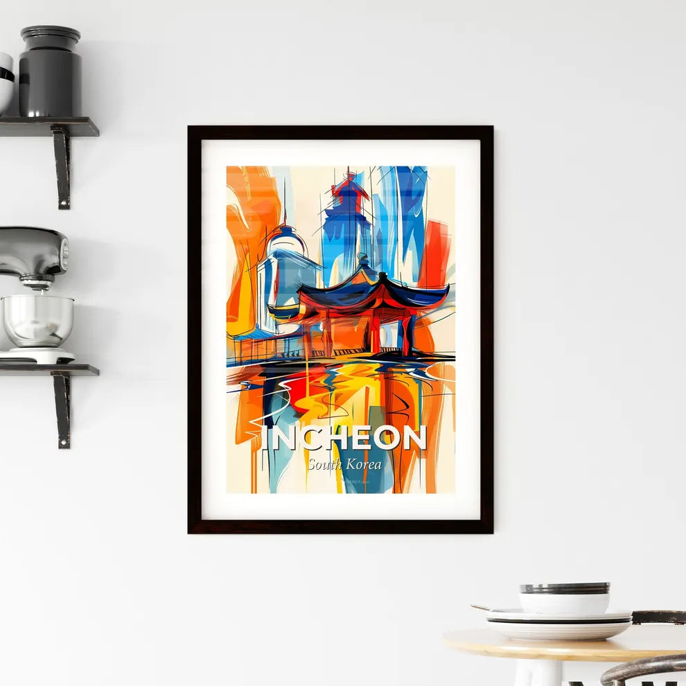 Vibrant Incheon, South Korea Framed Print