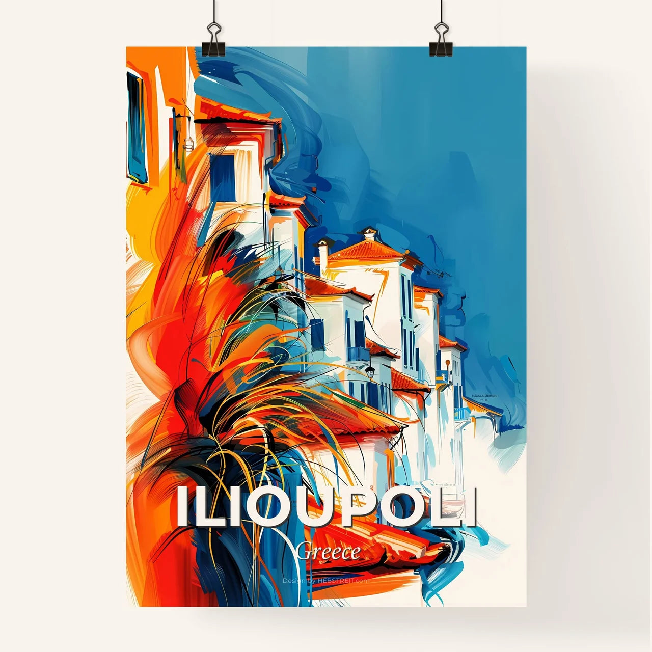 Vibrant Ilioupoli, Greece Poster