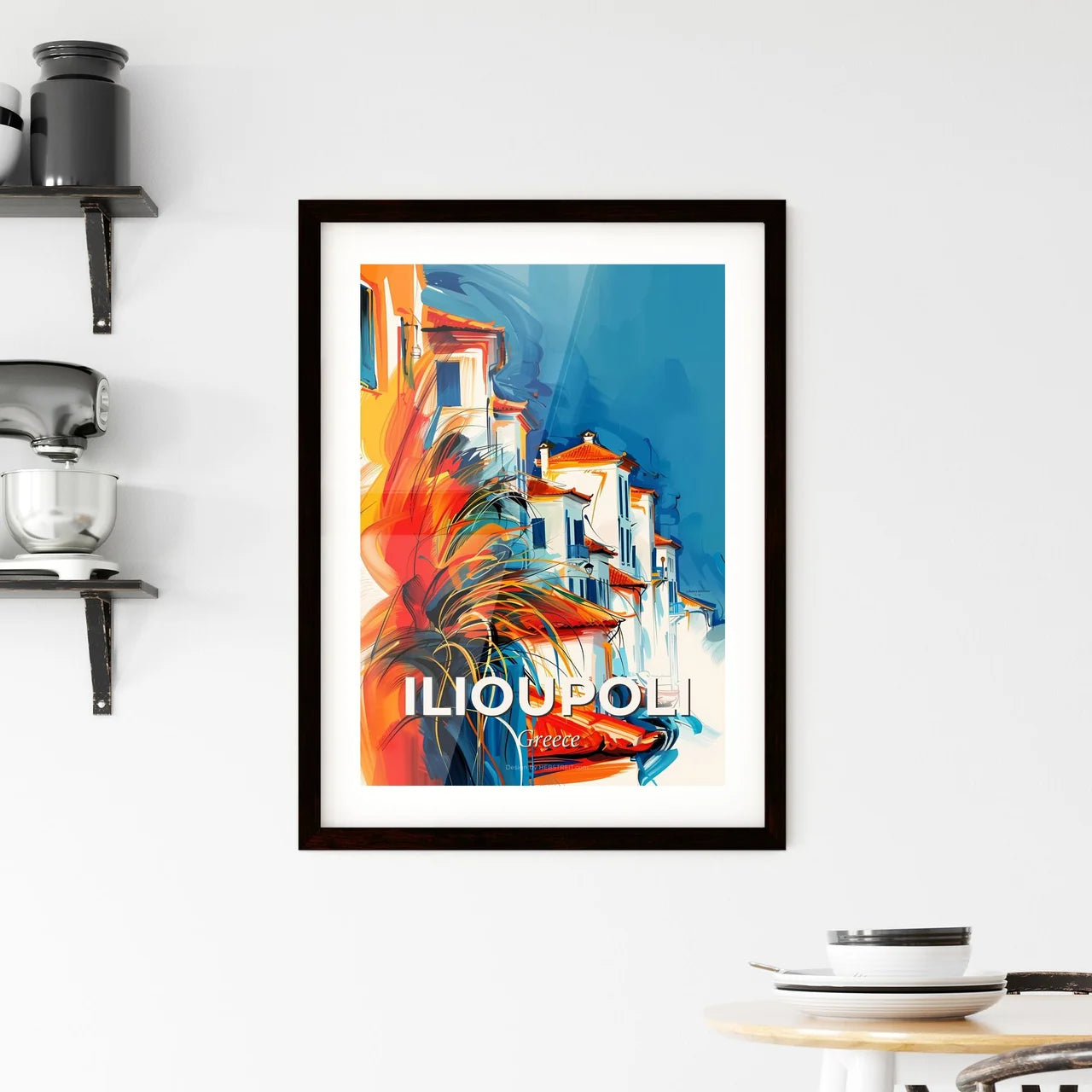 Vibrant Ilioupoli, Greece Framed Print