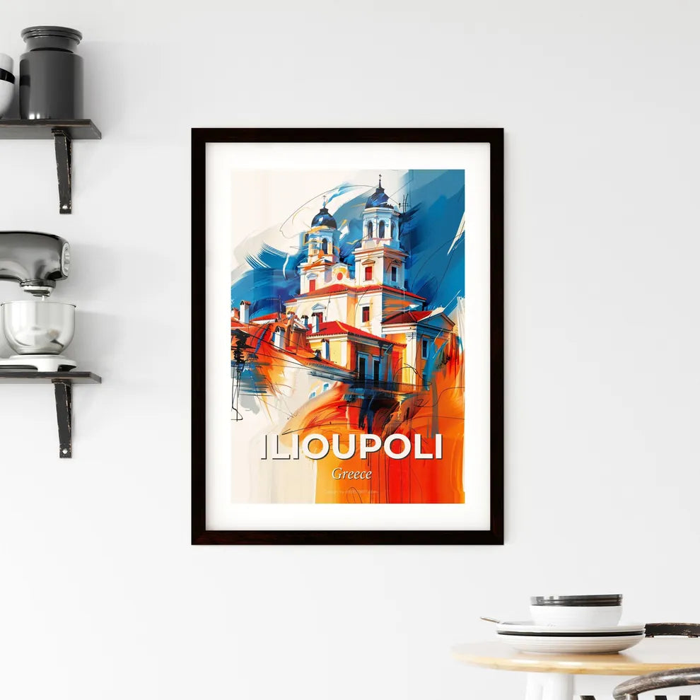 Vibrant Ilioupoli, Greece Framed Print