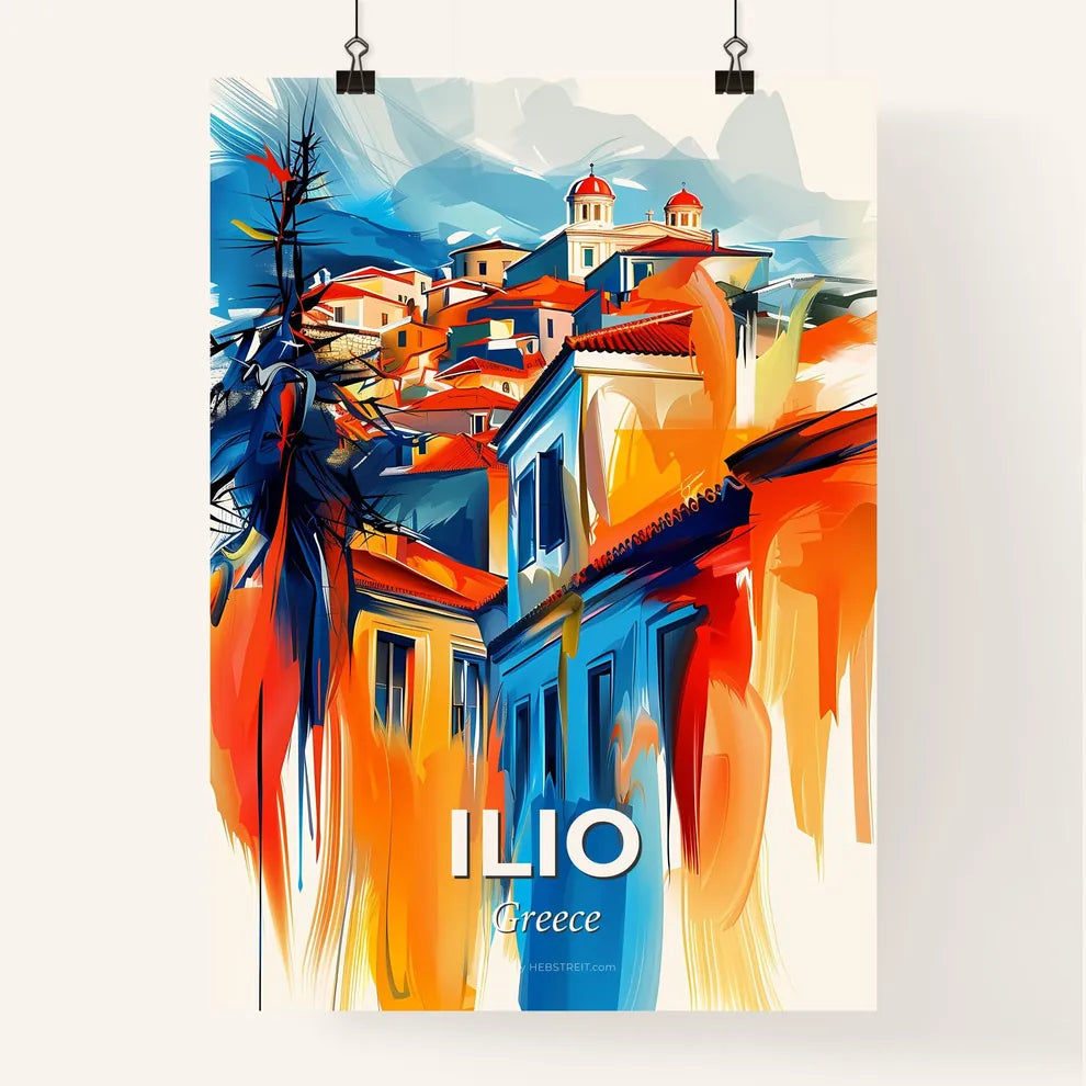 Vibrant Ilio, Greece Poster