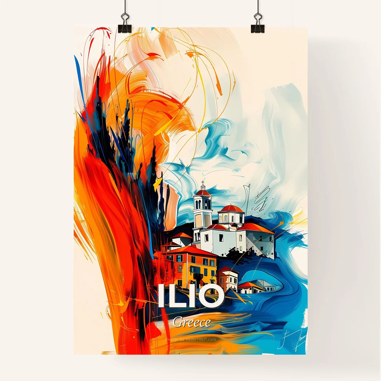 Vibrant Ilio, Greece Poster