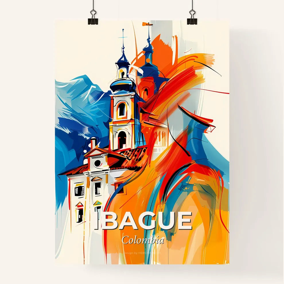 Vibrant Ibague, Colombia Poster