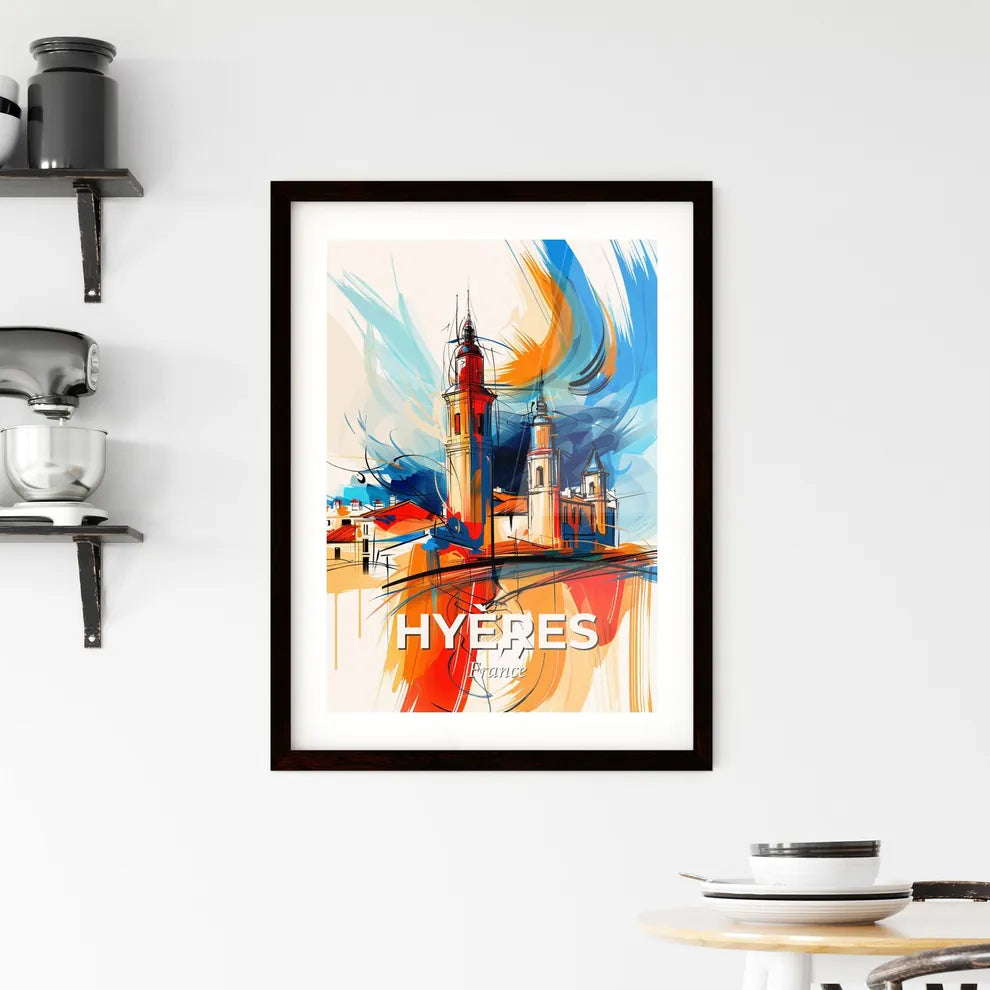 Vibrant Hyères, France Framed Print