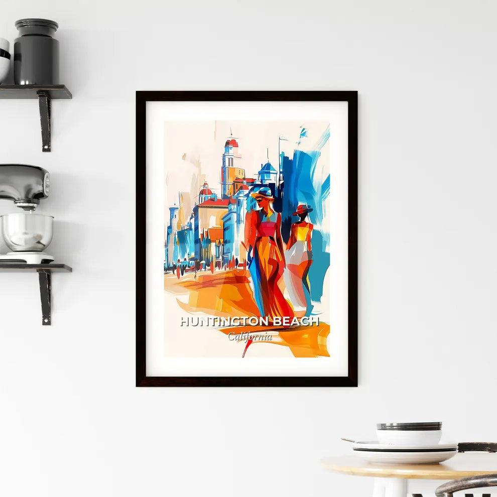 Vibrant Huntington Beach, California Framed Print