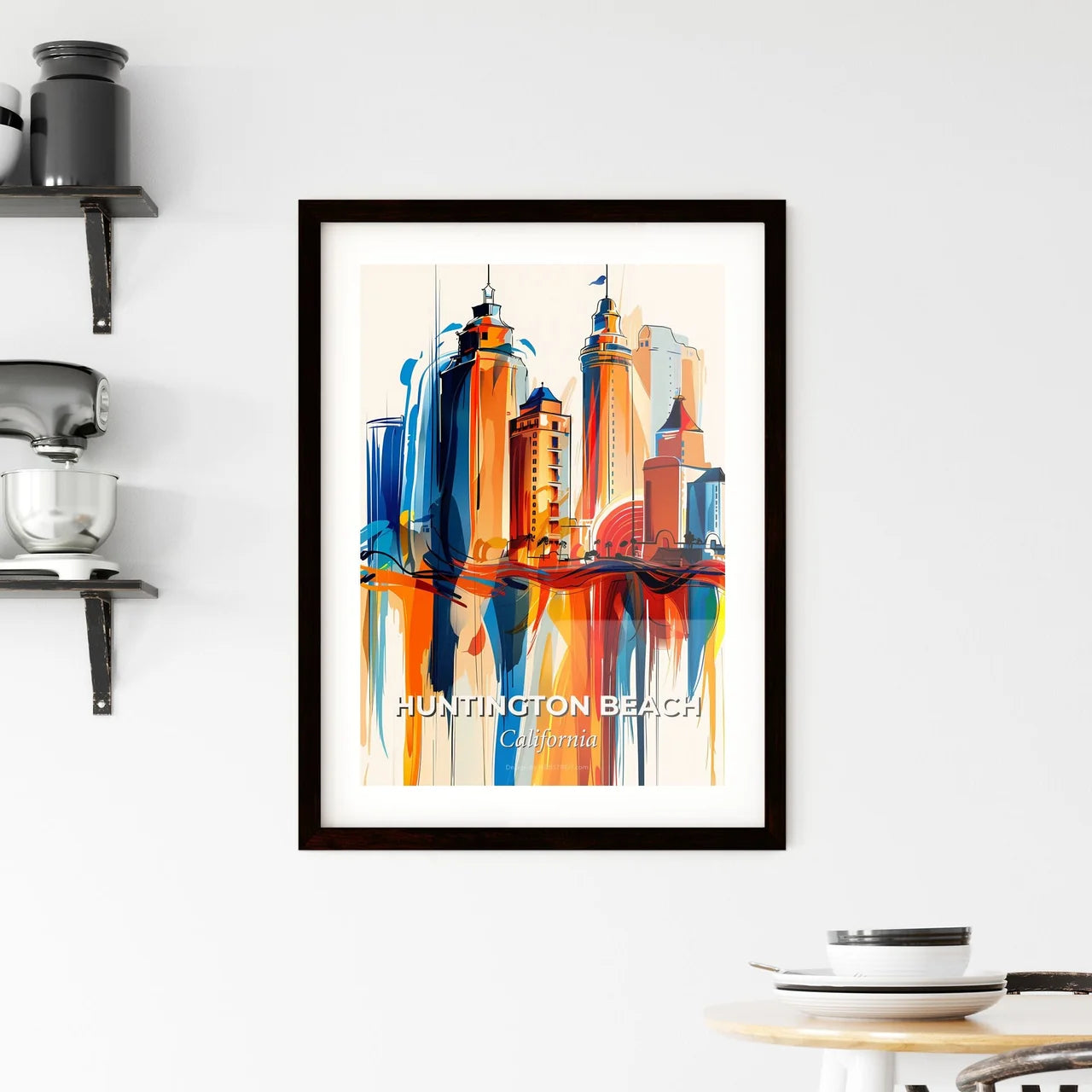 Vibrant Huntington Beach, California Framed Print