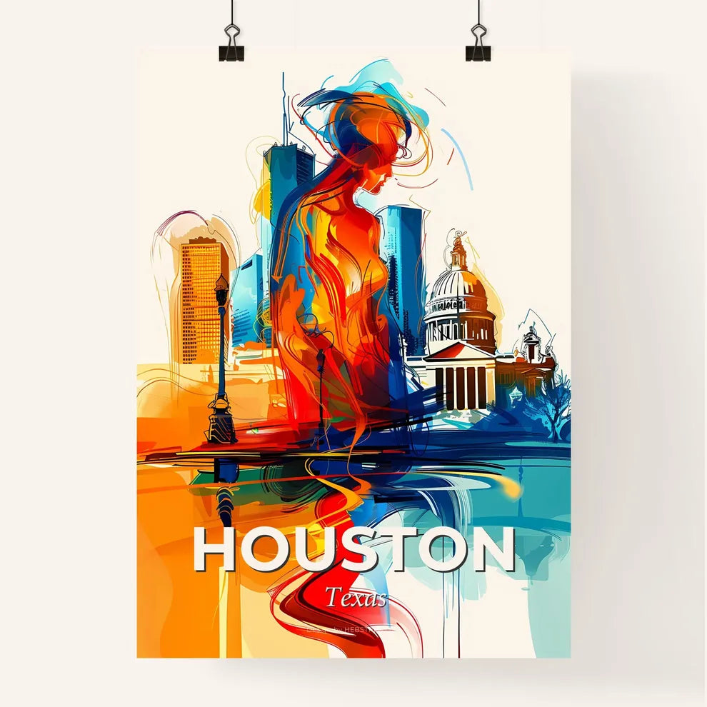 Vibrant Houston, Texas Poster