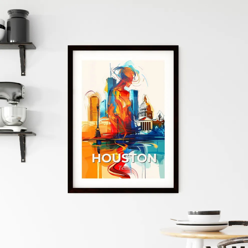 Vibrant Houston, Texas Framed Print