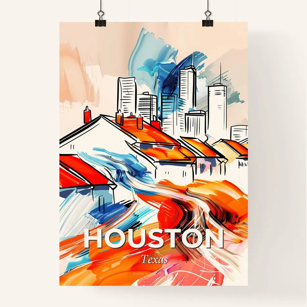 Vibrant Houston, Texas Poster