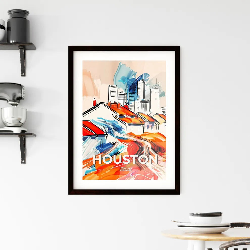 Vibrant Houston, Texas Framed Print