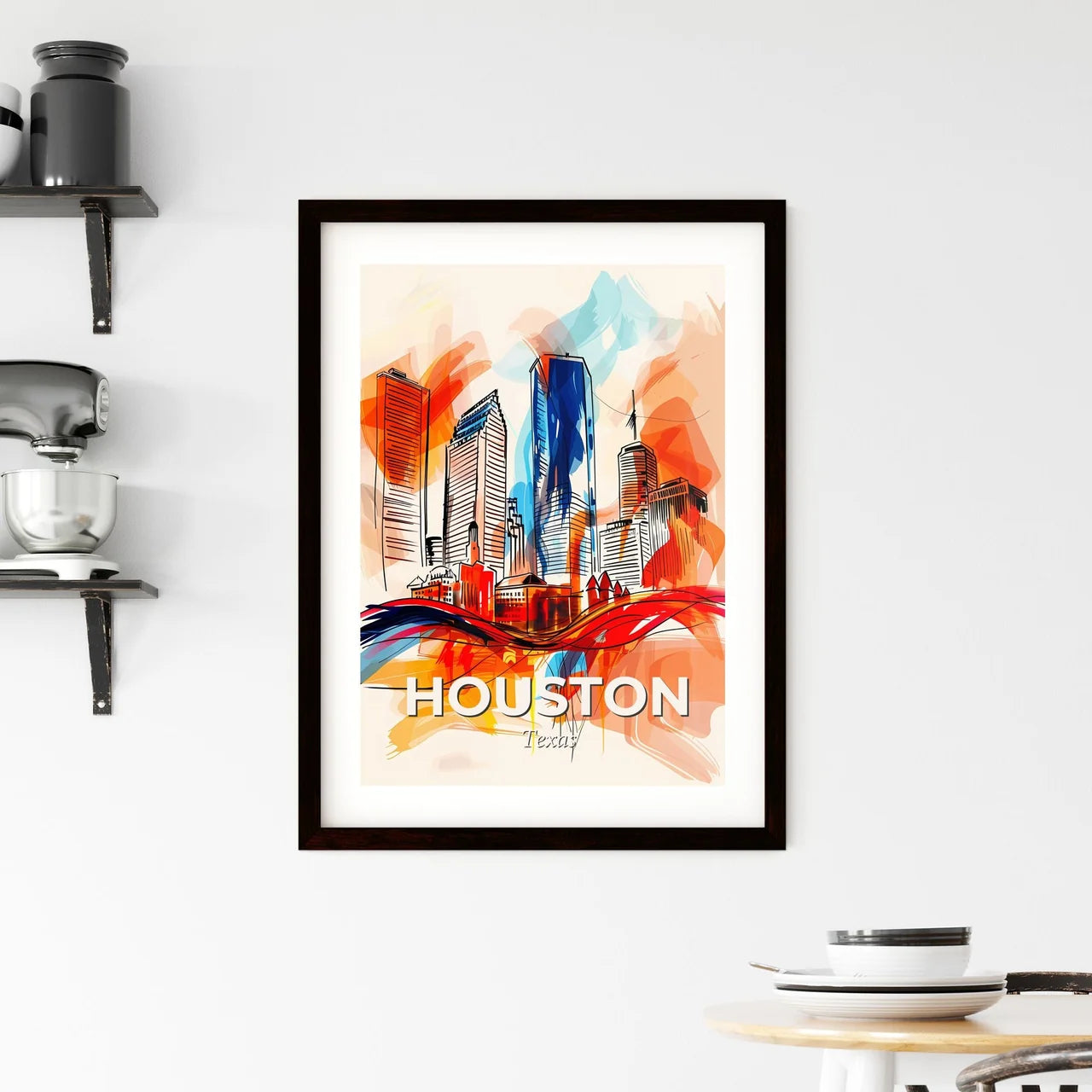 Vibrant Houston, Texas Framed Print