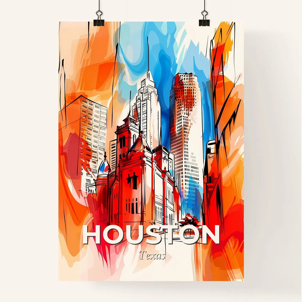 Vibrant Houston, Texas Poster