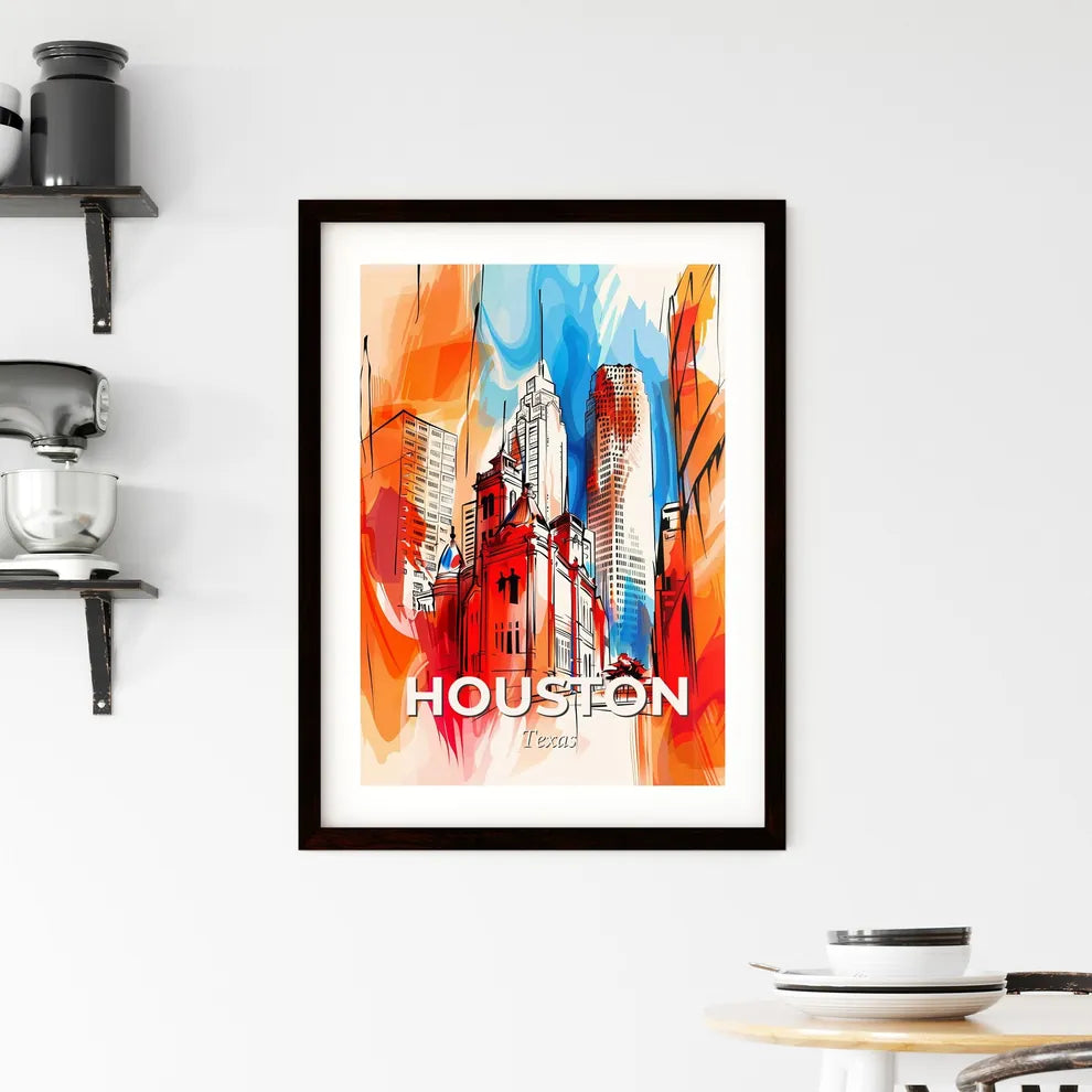 Vibrant Houston, Texas Framed Print