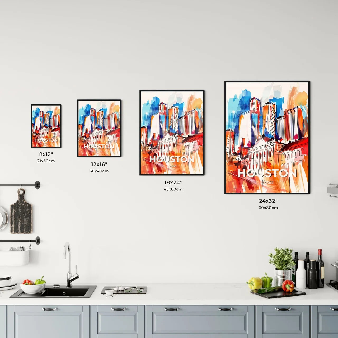 Vibrant Houston, Texas Kitchen Art