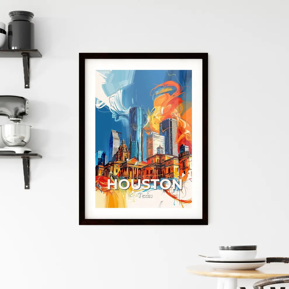 Vibrant Houston, Texas Framed Print