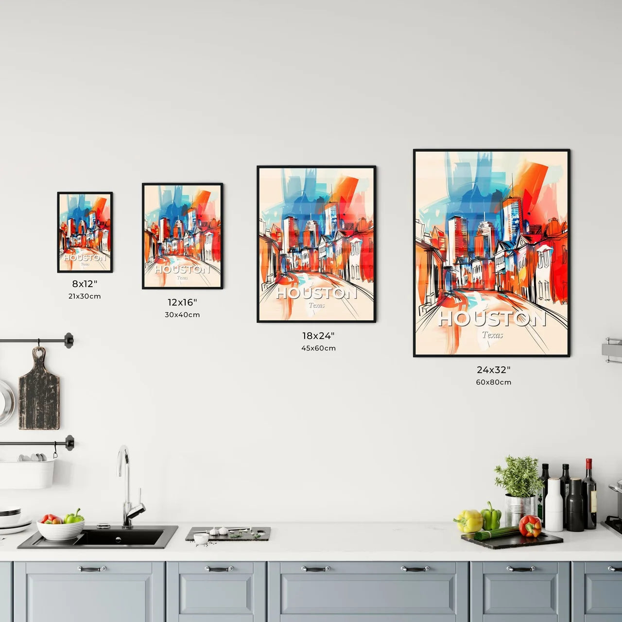Vibrant Houston, Texas Kitchen Art