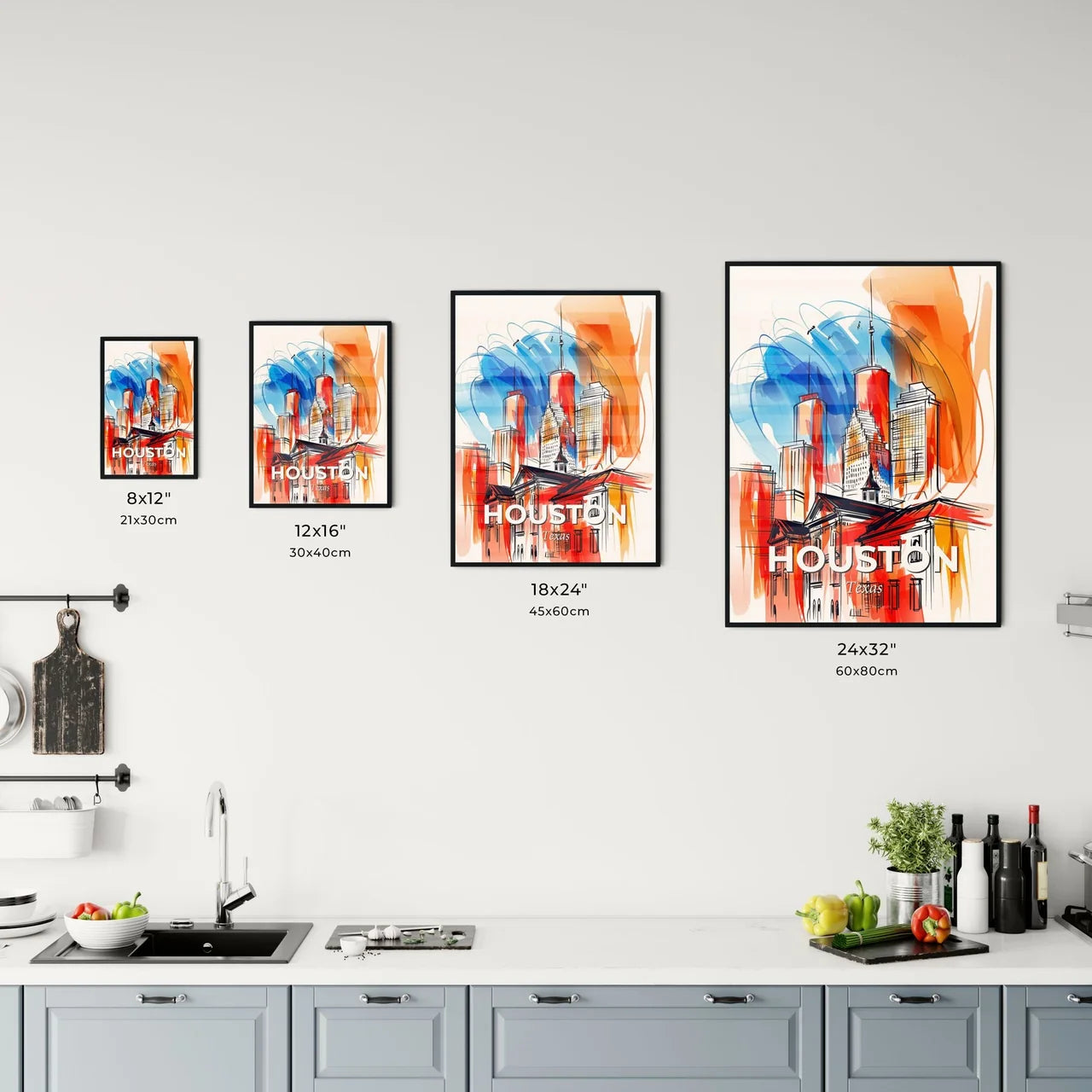 Vibrant Houston, Texas Kitchen Art
