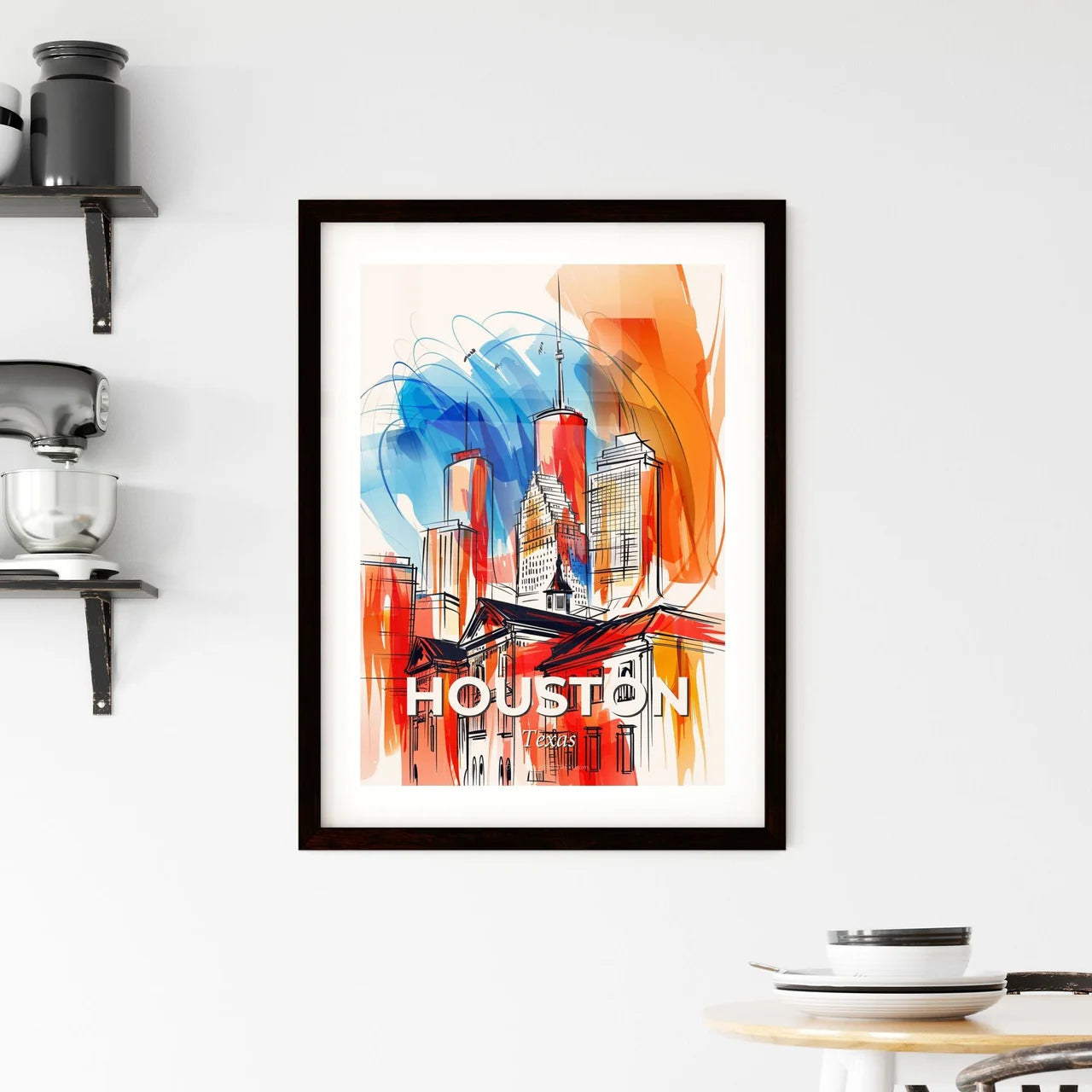 Vibrant Houston, Texas Framed Print