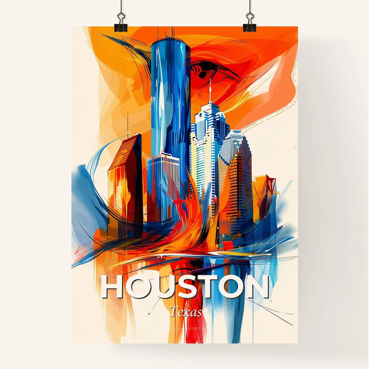Vibrant Houston, Texas Poster
