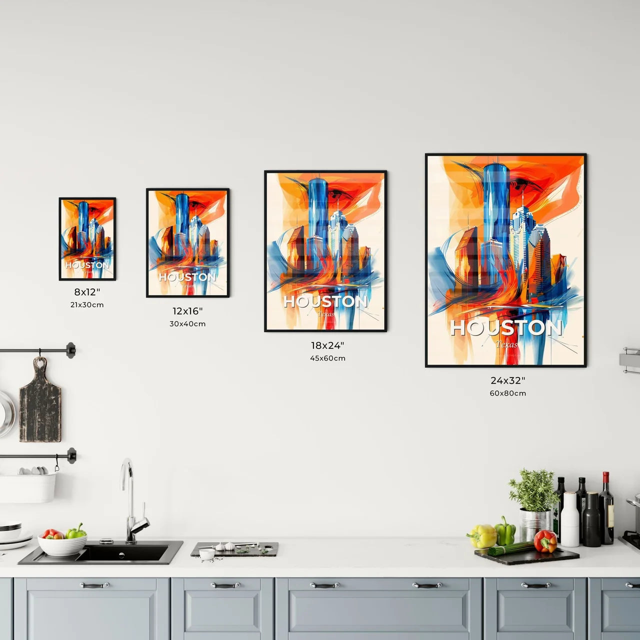Vibrant Houston, Texas Kitchen Art