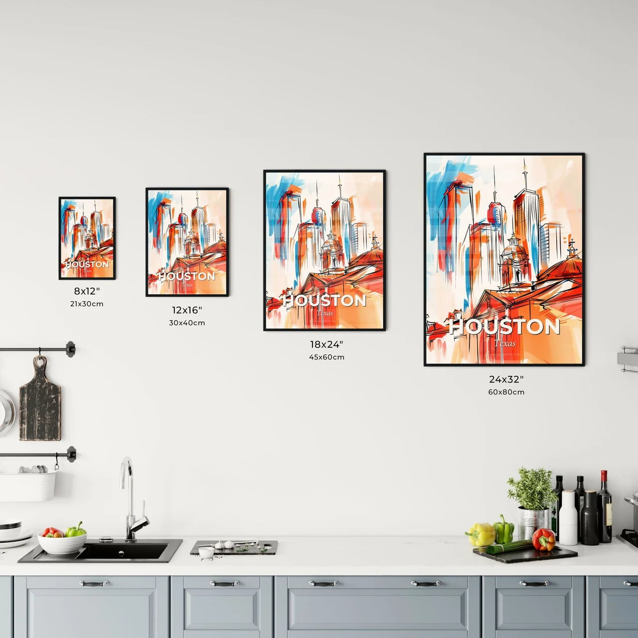 Vibrant Houston, Texas Kitchen Art