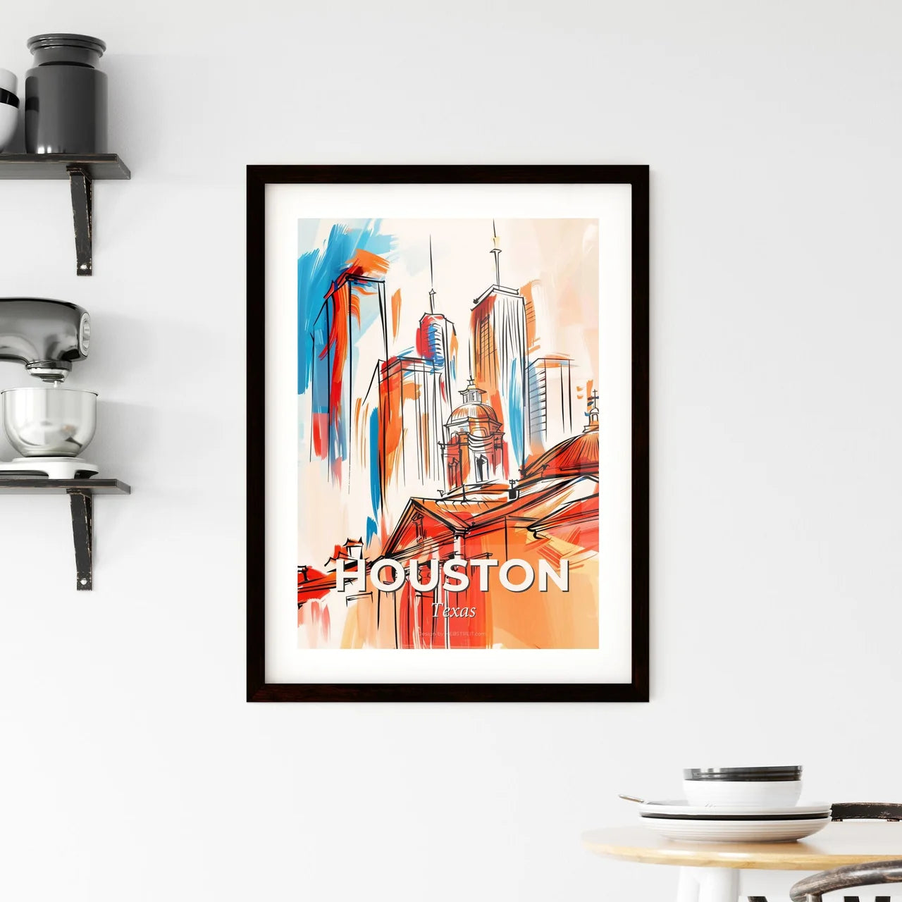 Vibrant Houston, Texas Framed Print