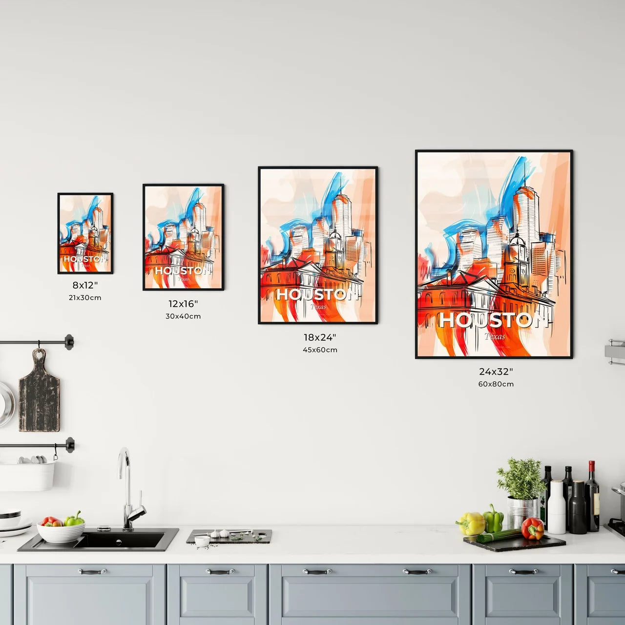Vibrant Houston, Texas Kitchen Art
